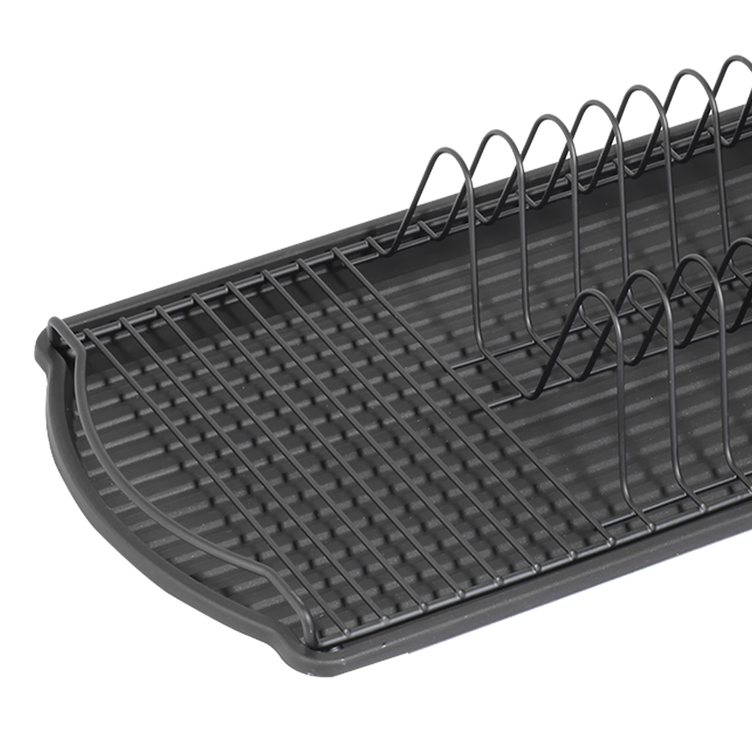 Fotografia para o produto Escorredor para louça em metal com bandeja e porta talheres em plástico L47,5xP26,5A11cm