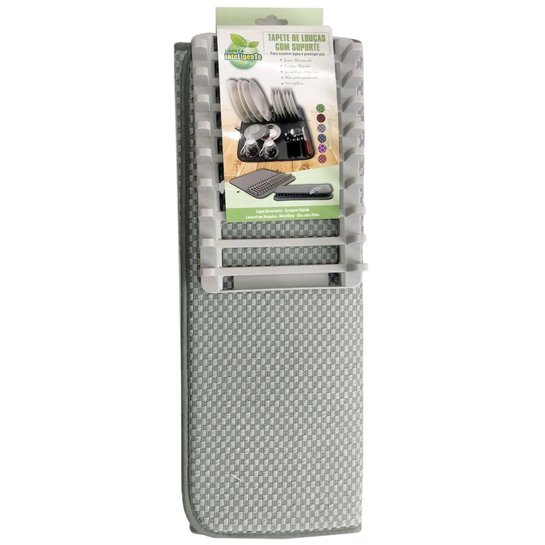 Fotografia para o produto Escorredor para pratos com esteira em plástico e poliester L45xP40cm