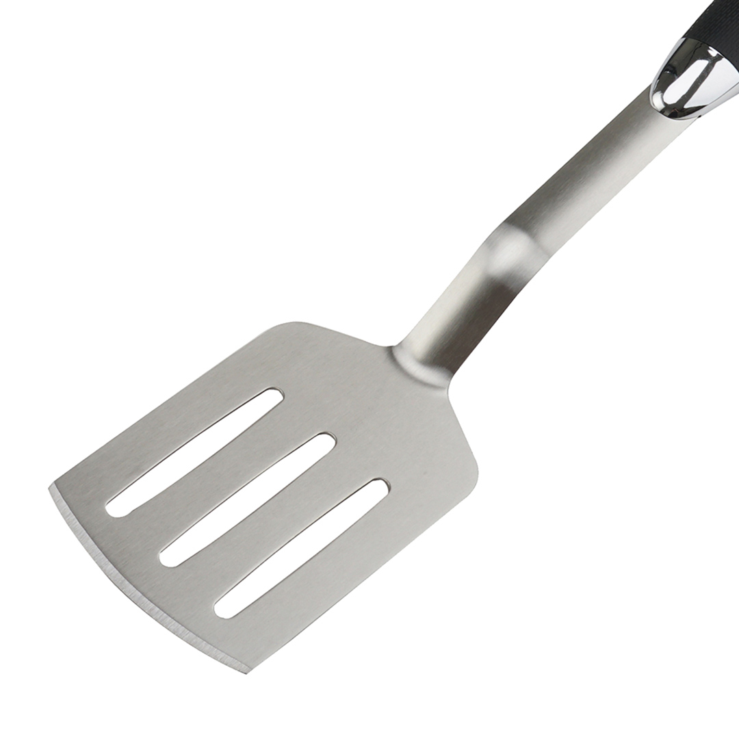 Fotografia para o produto Espátula de churrasco em aço inox com cabo em plástico A46cm