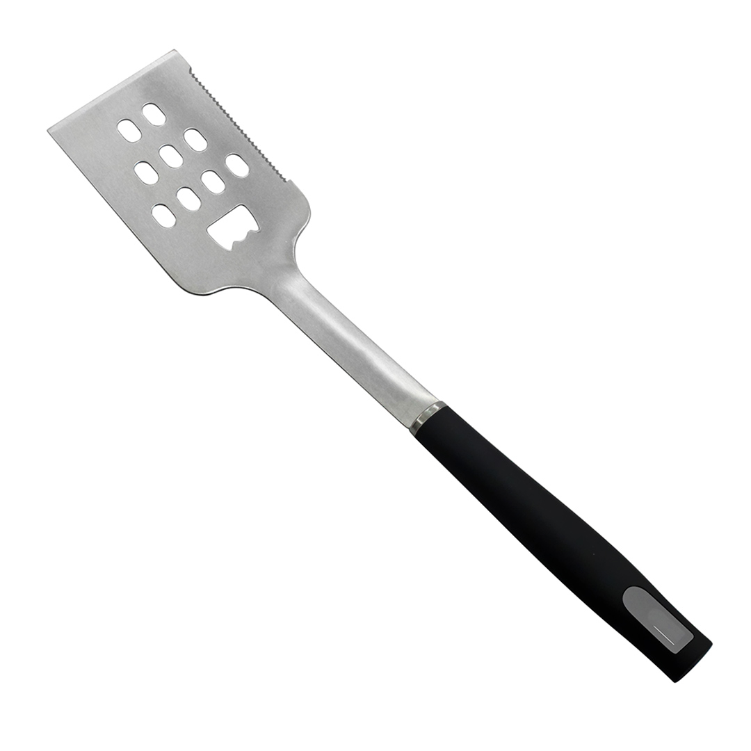 Fotografia para o produto Espátula para churrasco em aço inox com cabo em plástico A42,5cm
