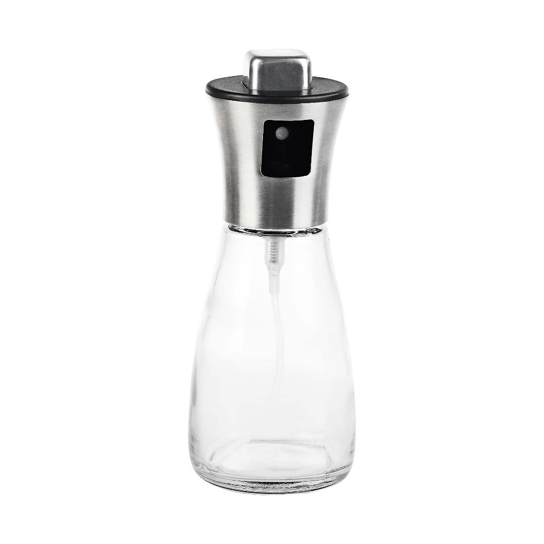 Imagem ilustrativa para Galheteiro com borrifador em vidro e tampa em aço inox 180ml D6,5xA16,5cm