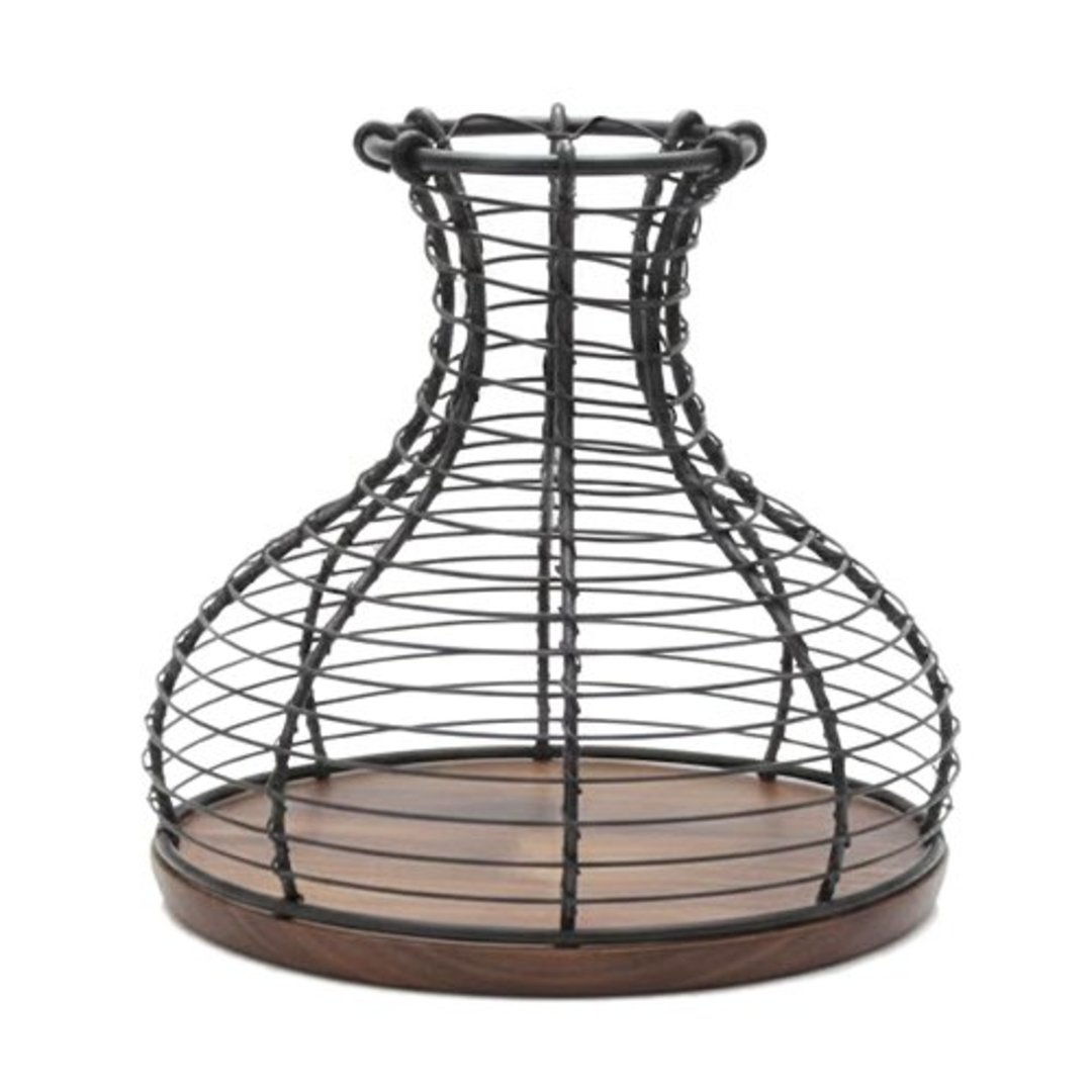 Imagem ilustrativa para Garrafa porta-rolhas aramada em metal P8xL23xA22cm preto