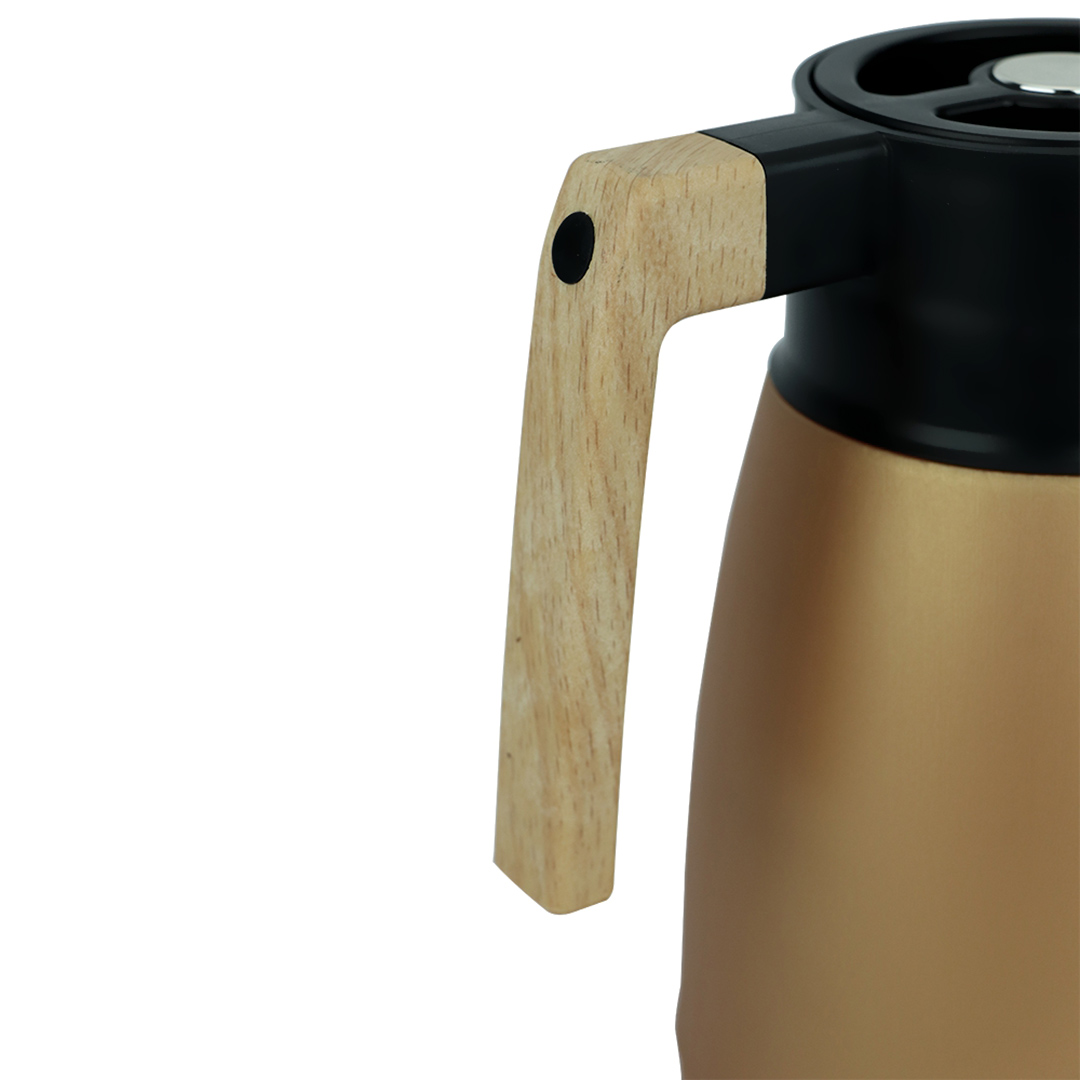 Fotografia para o produto Garrafa térmica de plástico 1L L20,5xP14xA23cm cor cobre metálico