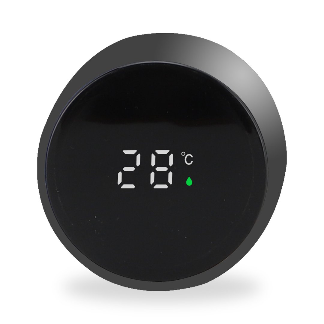 Fotografia para o produto Garrafa térmica em aço inox com medidor de temperatura 460ml