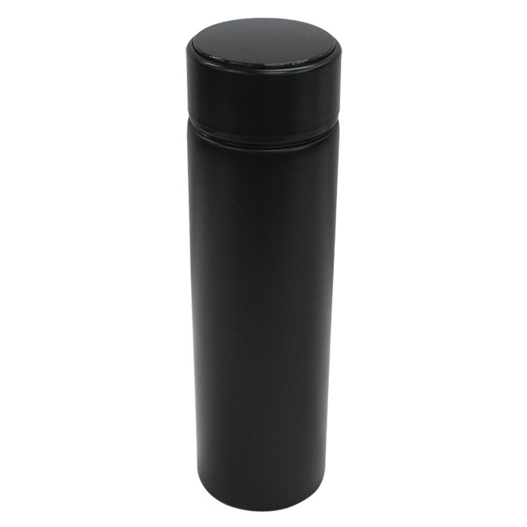 Fotografia para o produto Garrafa térmica em aço inox com medidor de temperatura 460ml cor preta