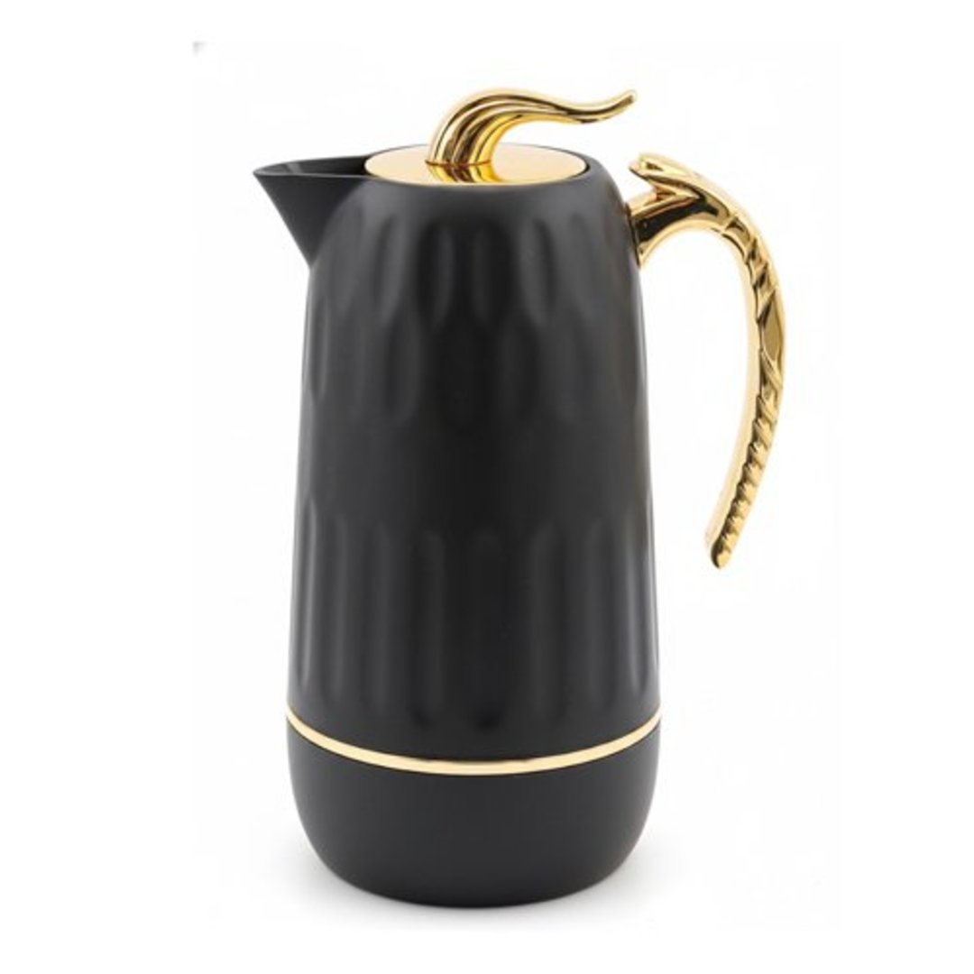 Imagem ilustrativa para Garrafa térmica em propileno 1L preto e dourado