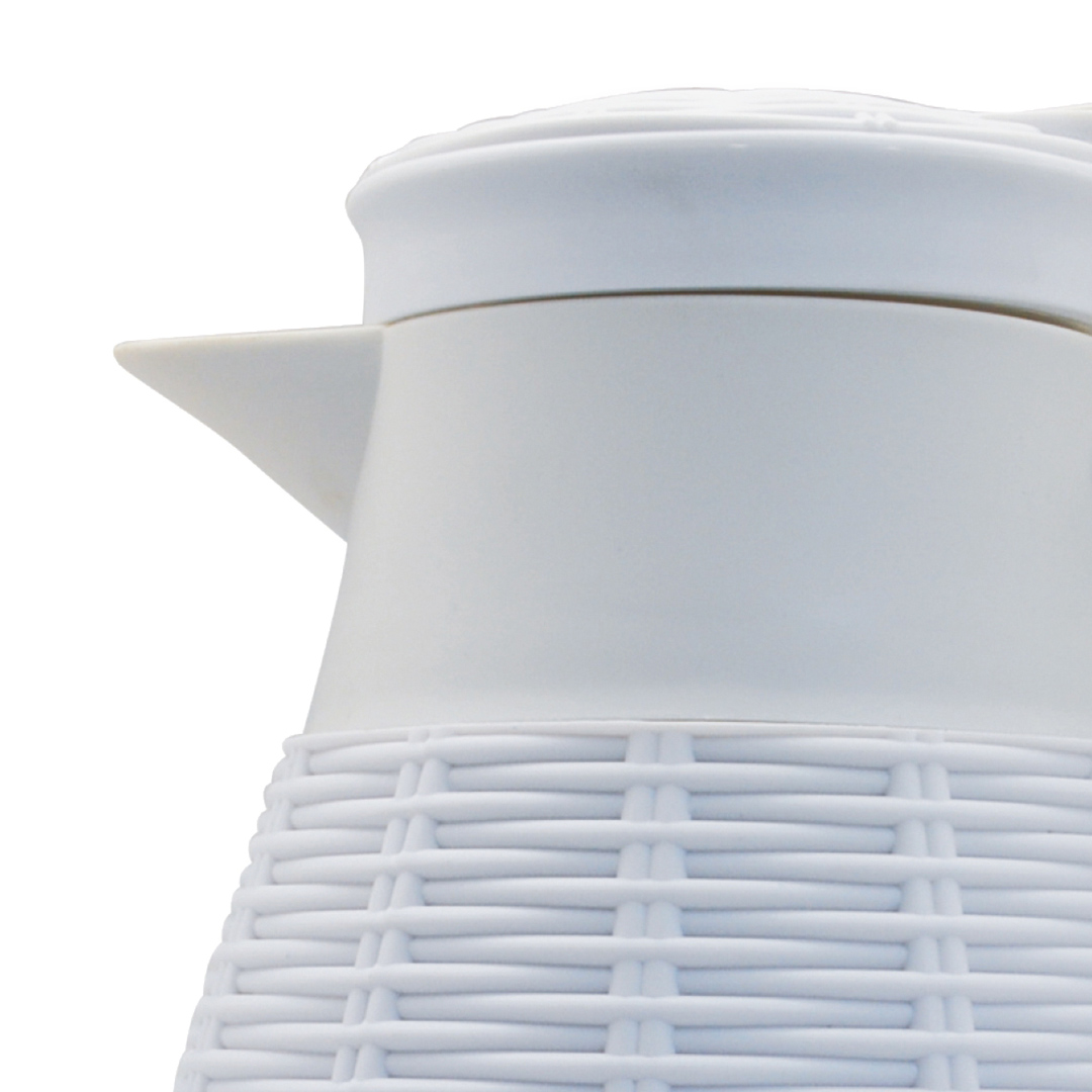 Fotografia para o produto Garrafa térmica revestida com rattan de plástico 1L L18xP14.5xA26.5cm