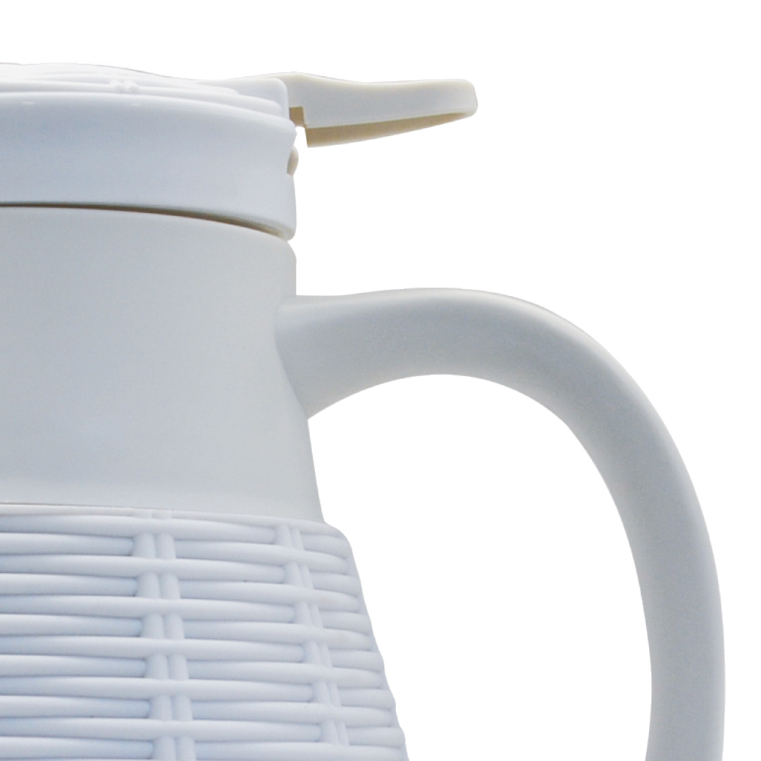 Fotografia para o produto Garrafa térmica revestida com rattan de plástico 1L L18xP14.5xA26.5cm