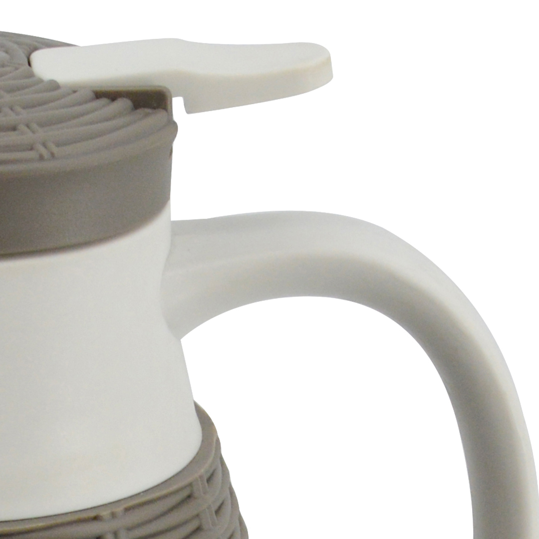 Fotografia para o produto Garrafa térmica revestida com rattan de plástico 1L L18xP14.5xA26.5cm