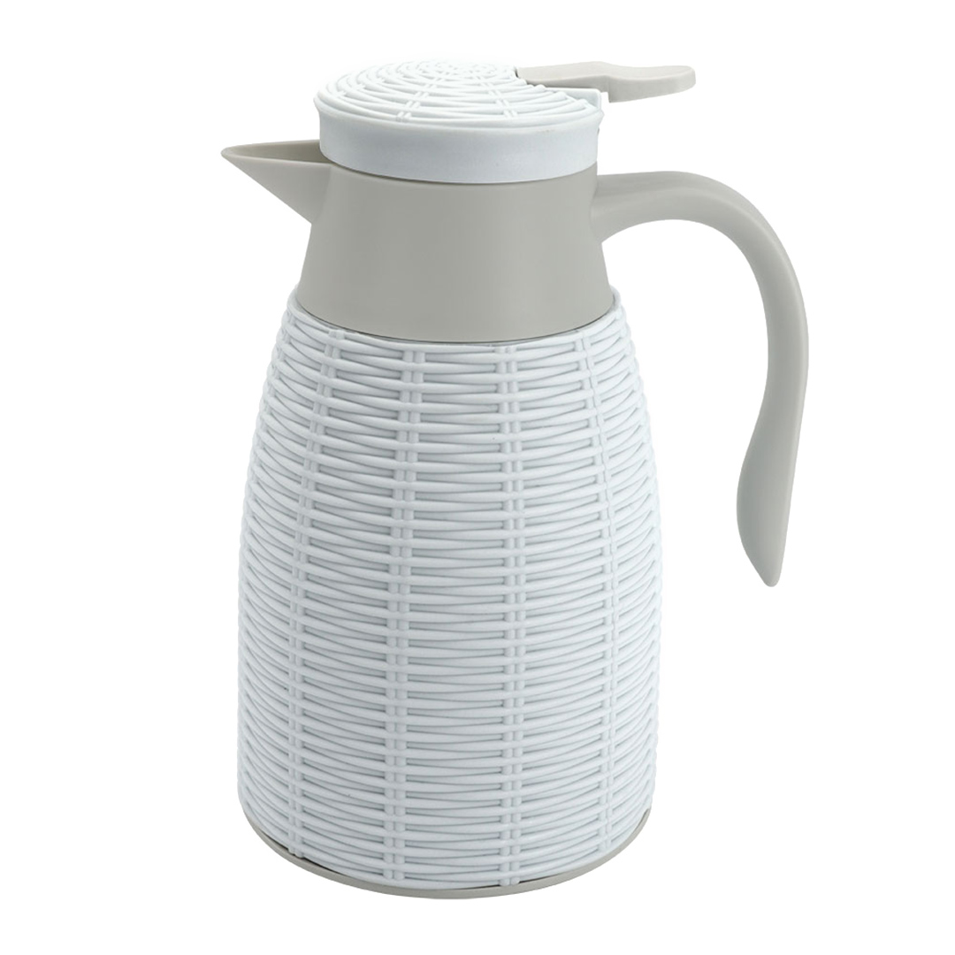 Fotografia para o produto Garrafa térmica revestida com rattan de plástico 1L L18xP14,5xA26,5cm