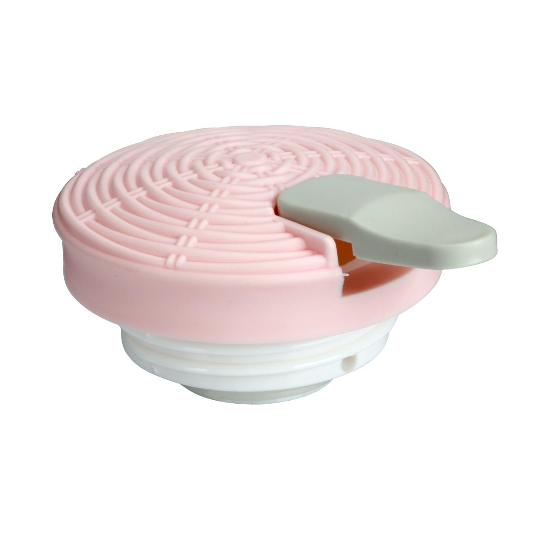 Fotografia para o produto Garrafa térmica revestida em plástico com rattan 1L L18xP14,5xA26,5cm cor rosa claro