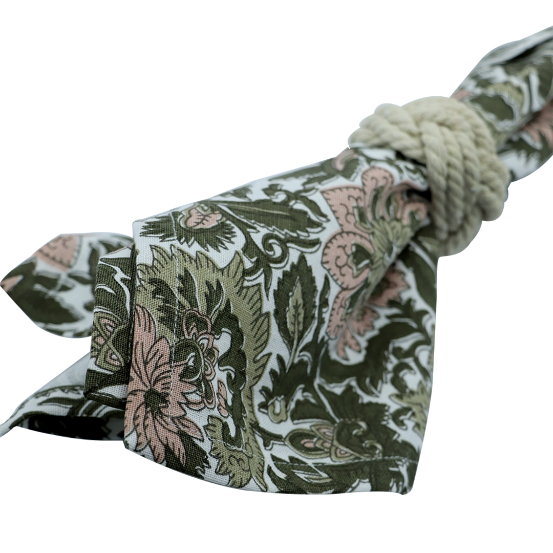 Fotografia para o produto Guardanapo em tecido estampado L45xP45cm cor cinza e rosa