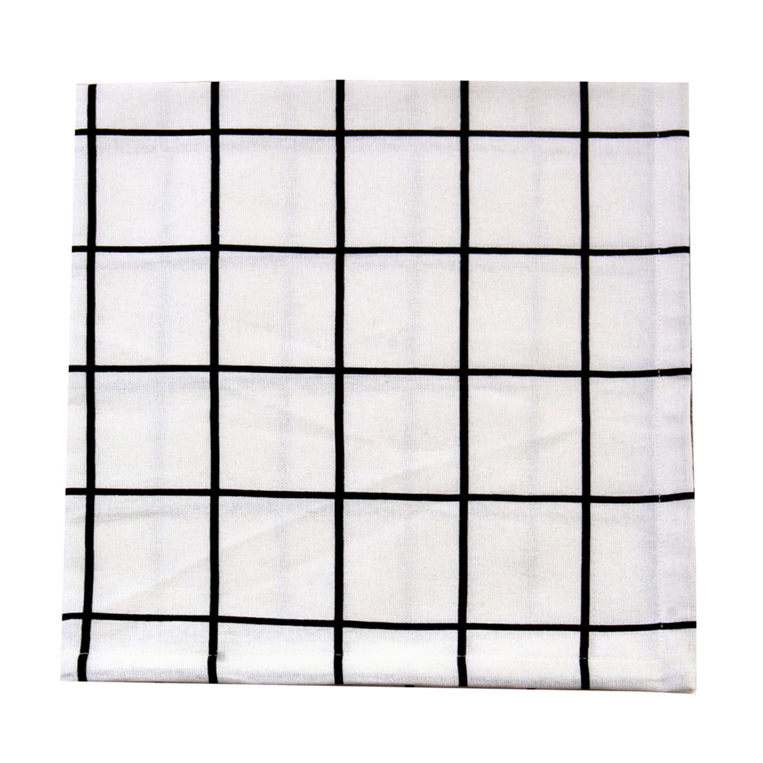 Imagem ilustrativa para Guardanapo em tecido P45xL45cm quadriculado preto e branco