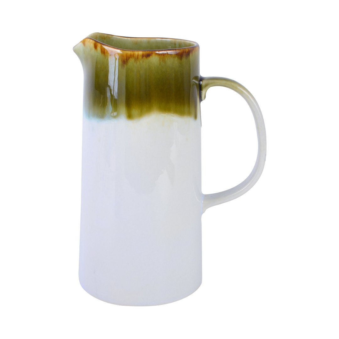 Fotografia para o produto Jarra em faiança 2L cor branca e verde