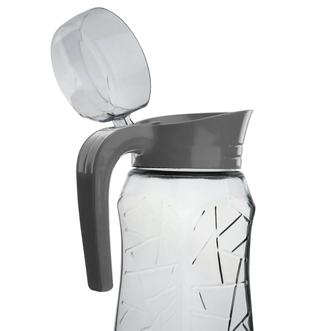 Fotografia para o produto Jarra em vidro 1,6L com tampa cor cinza