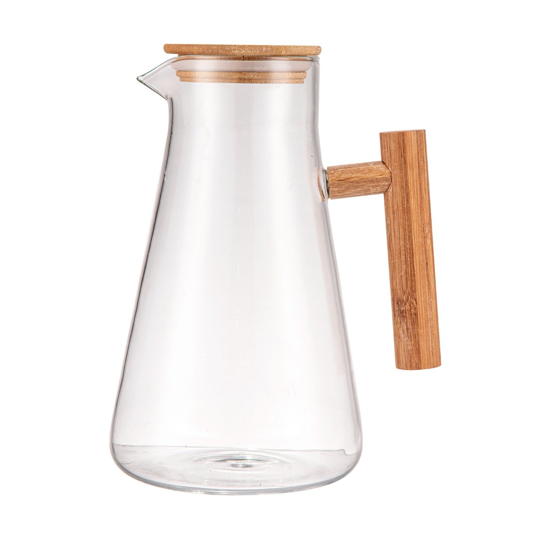 Fotografia para o produto Jarra em vidro borosilicato com tampa de bambu 1.8L