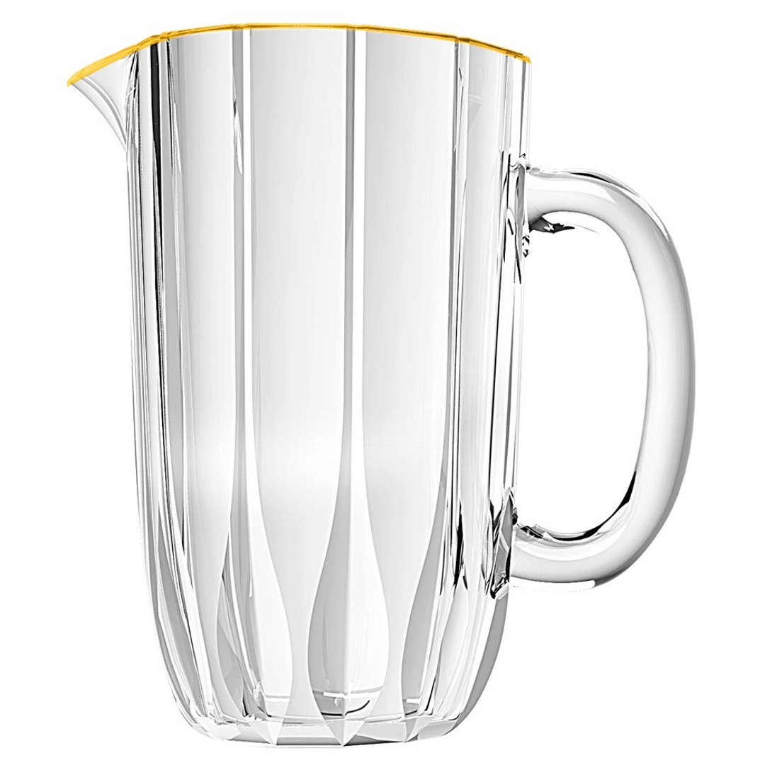 Imagem ilustrativa para Jarra em cristal ecológico com borda dourada 1,3L A20,2cm