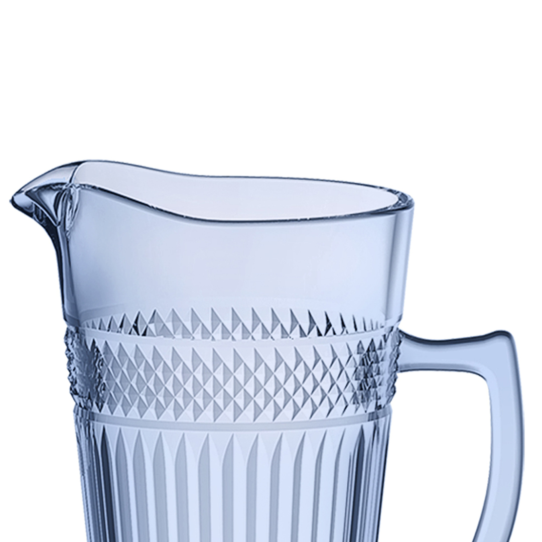 Fotografia para o produto Jarra em vidro com pé 1,2L cor azul luster