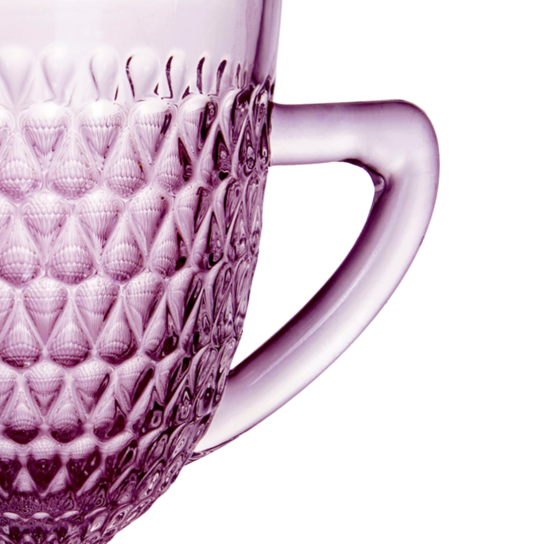 Fotografia para o produto Jarra em vidro com pé 1L cor roxa