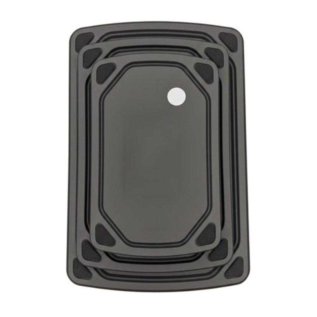 Imagem ilustrativa para Jogo com 3 tábuas de corte em polipropileno P30/P35/P40,6cm preto