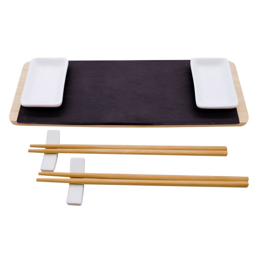 Imagem ilustrativa para Jogo de 10 peças para sushi em ardósia P10xL30xA3,1cm