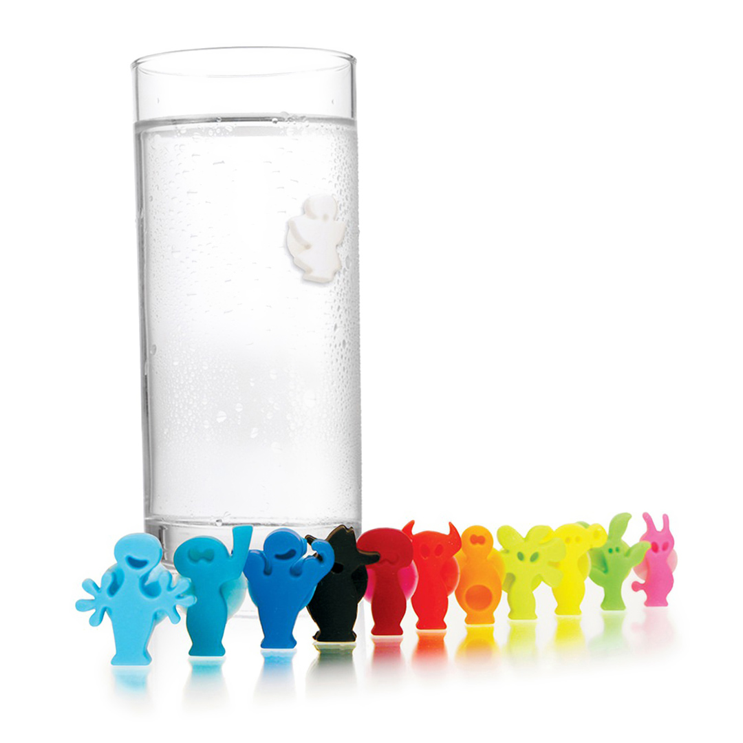 Imagem ilustrativa para Jogo de 12 marcadores de taças festas em silicone