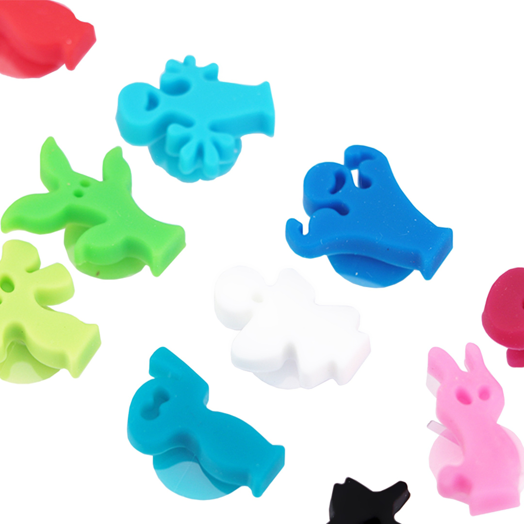 Fotografia para o produto Jogo de 12 marcadores de taças em silicone para festas