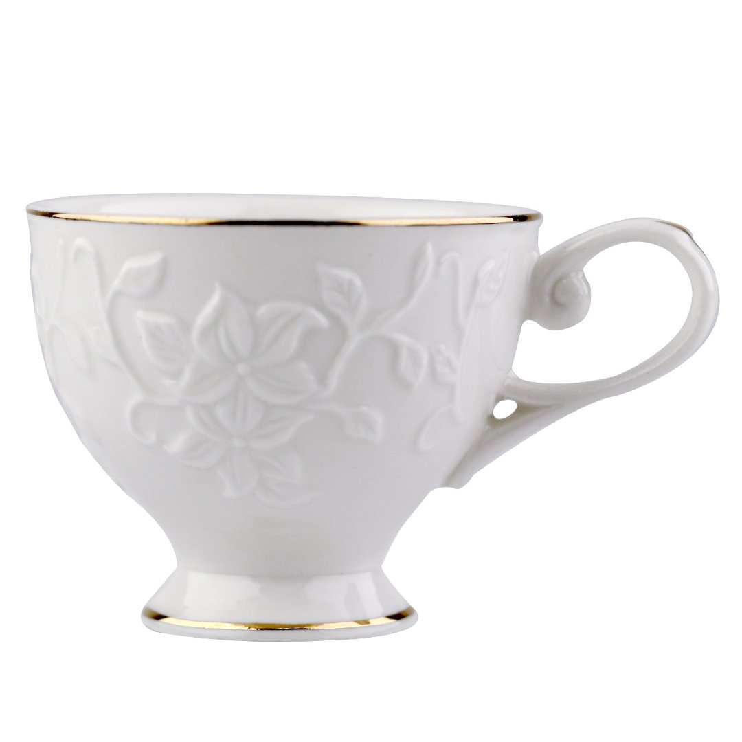 Fotografia para o produto Jogo de 12 peças para café Scarlet em new bone china 90ml cor branca e dourado