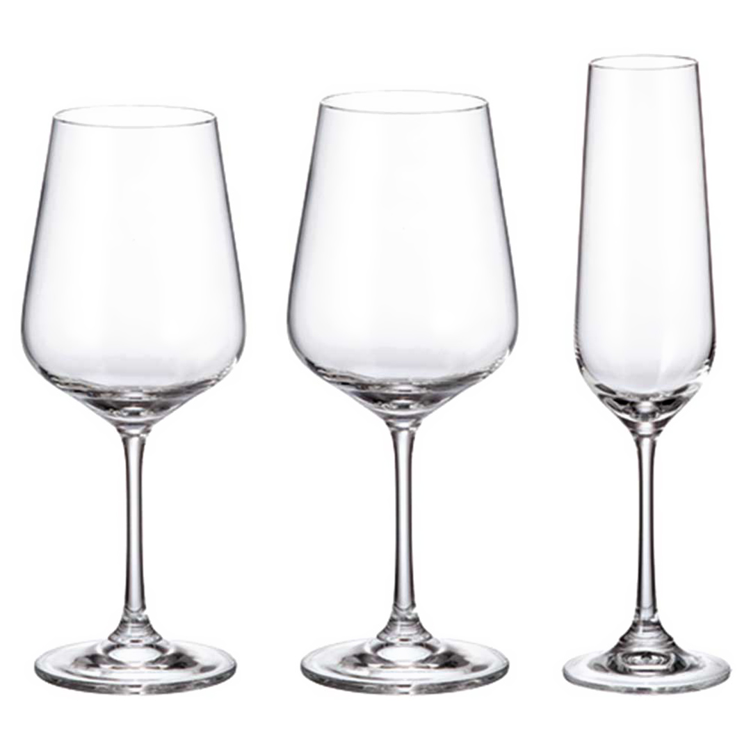 Imagem ilustrativa para Jogo de 18 taças em cristal ecológico 6x(200/450/580ml)