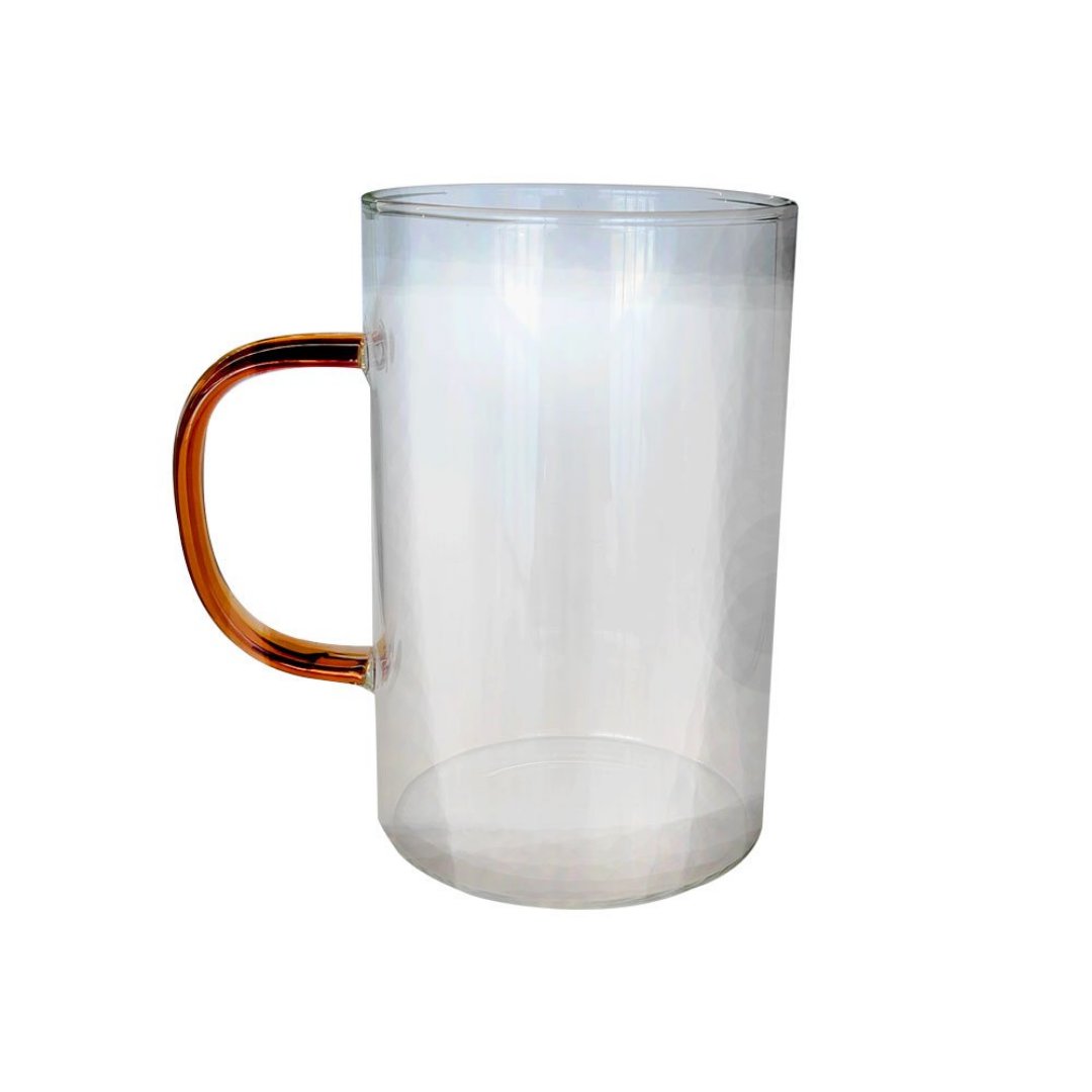 Fotografia para o produto Jogo de 2 canecas em vidro borossilicato com alca 340ml cor ambar