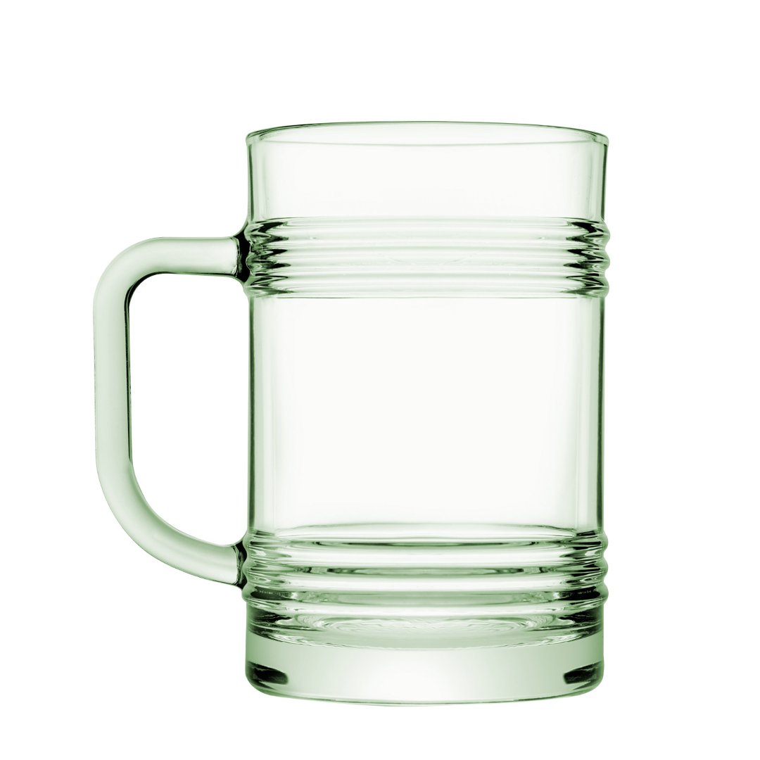 Imagem ilustrativa para Jogo de 2 canecas para cerveja em vidro 100% reciclado 400ml A12,2cm