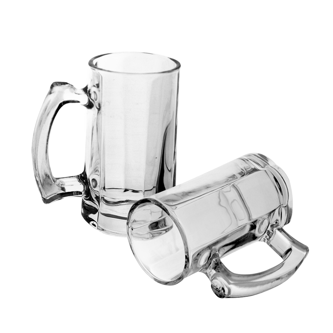 Fotografia para o produto Jogo de 2 canecas para cerveja em vidro 350ml A14cm