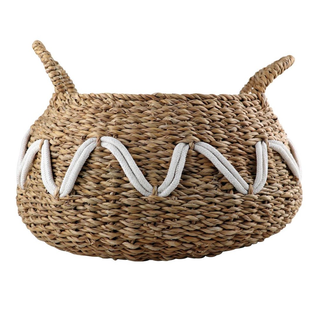 Fotografia para o produto Jogo de 2 cestas redondas Mundi em fibra natural com alca D32xA15/D26xA13