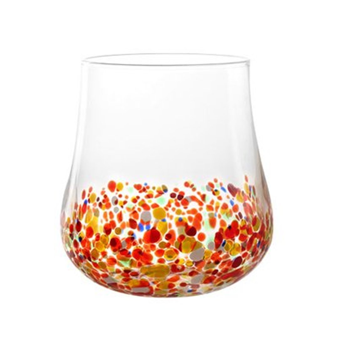 Imagem ilustrativa para Jogo de 2 copos baixo vidro 450ml A10cm vermelho