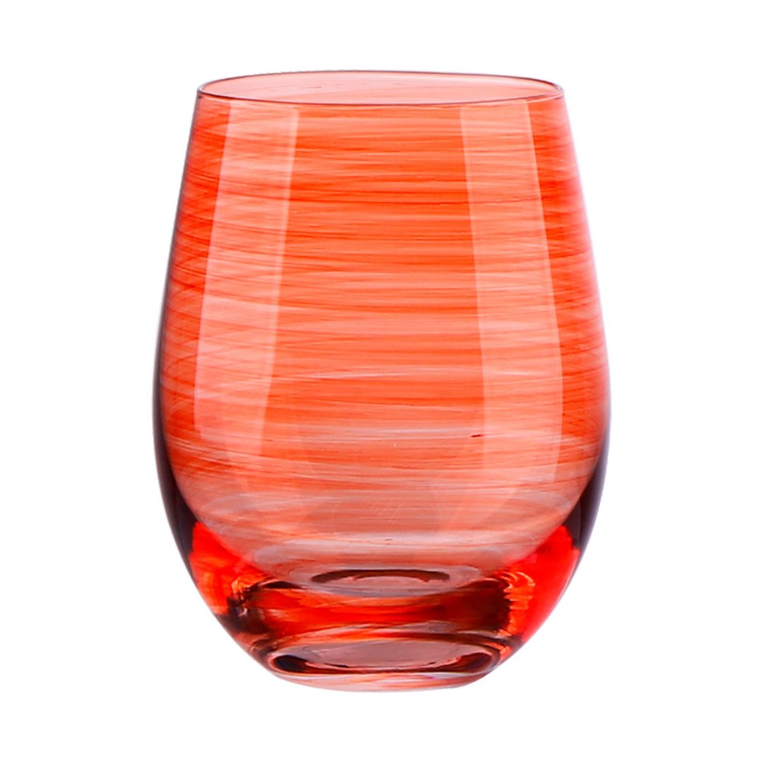 Imagem ilustrativa para Jogo de 2 copos em vidro 550ml A12cm coral