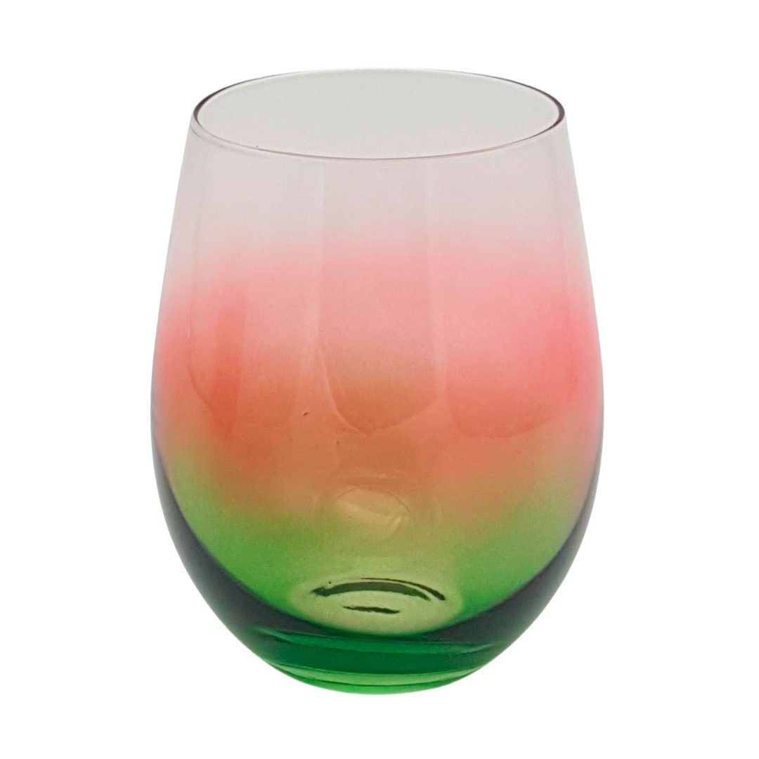 Fotografia para o produto Jogo de 2 copos em vidro 550ml A12cm cor vermelho degradê - Palm Springs