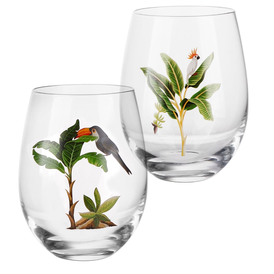 Imagem ilustrativa para Jogo de 2 copos em vidro 550ml A12cm sortido