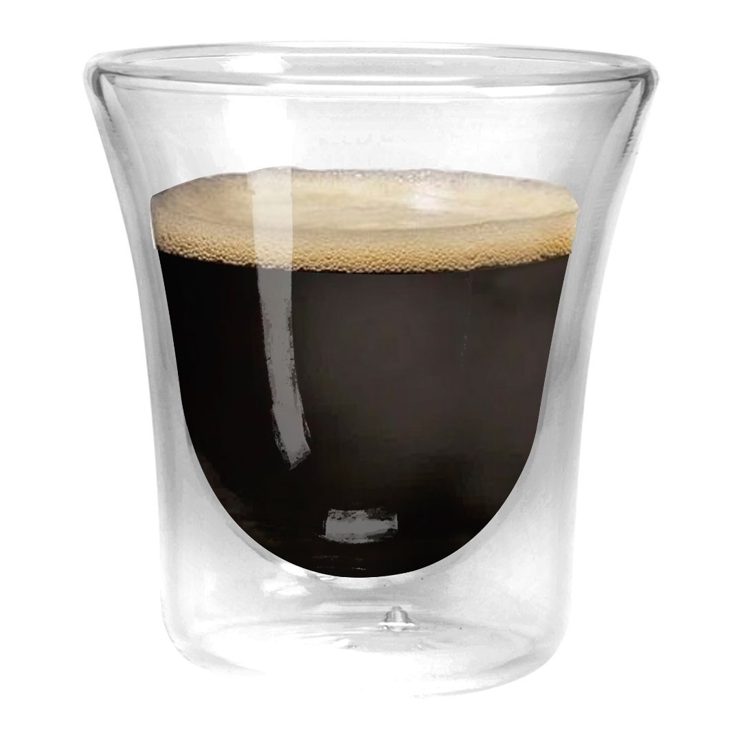 Fotografia para o produto Jogo de 2 copos parede dupla em vidro borossilicato 90ml