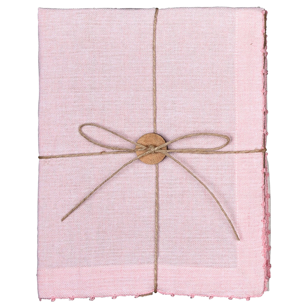 Imagem ilustrativa para Jogo de 2 guardanapos em tecido L45xP45cm cor rosa