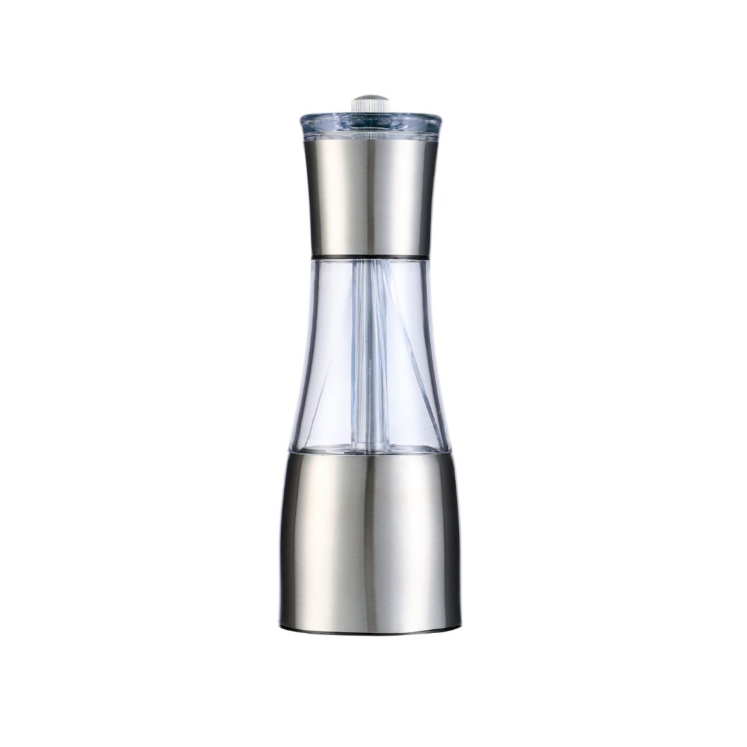 Imagem ilustrativa para Moedor 2 em 1 para sal e pimenta em acrilico e aço inox D6,6xA19,5cm