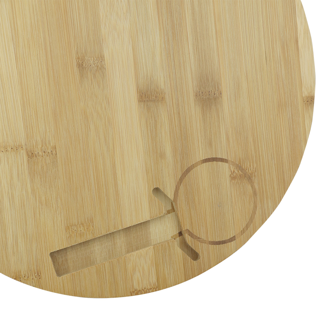 Fotografia para o produto Jogo de 2 peças para pizza em bambu 035xA2,5cm