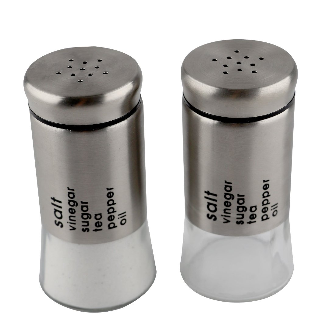 Fotografia para o produto Jogo de 2 porta condimentos Cylinder em aco inox 100ml D5,5xA11cm