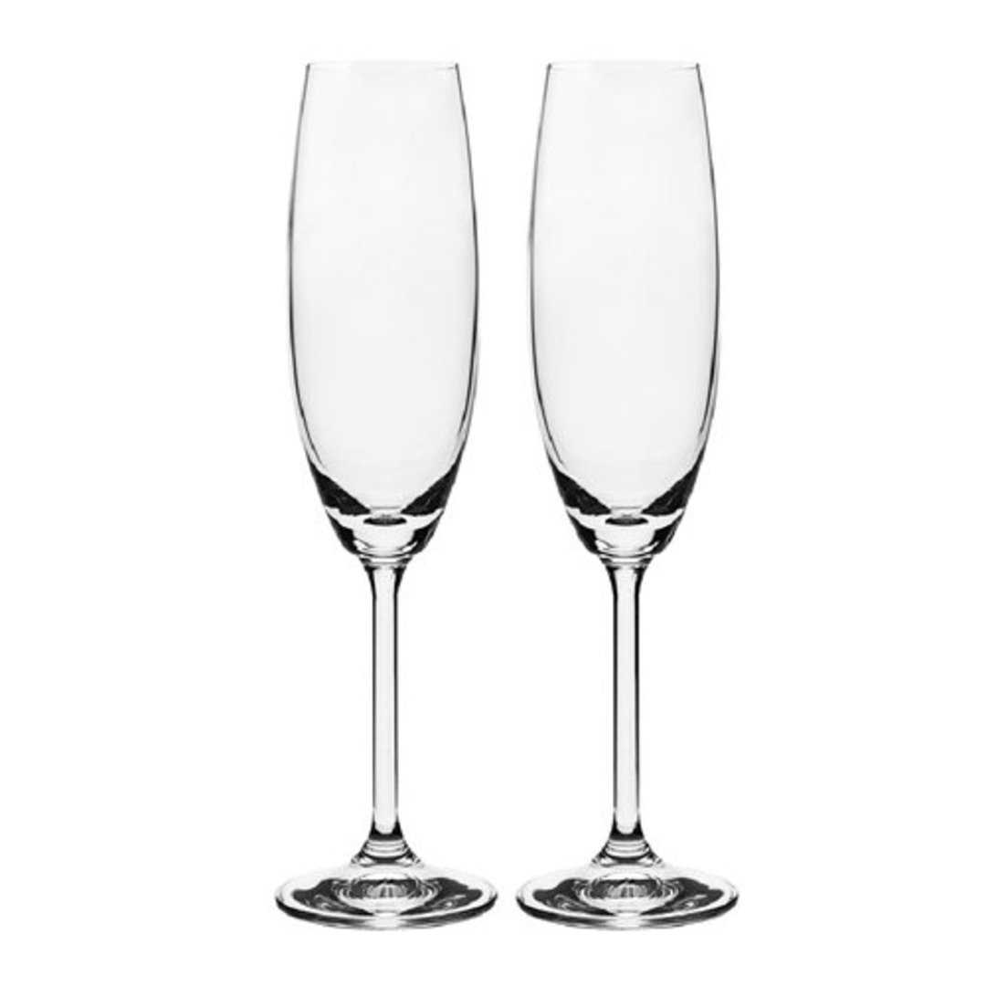 Fotografia para o produto Jogo de 2 taças para champanhe em cristal ecológico 220ml A24cm