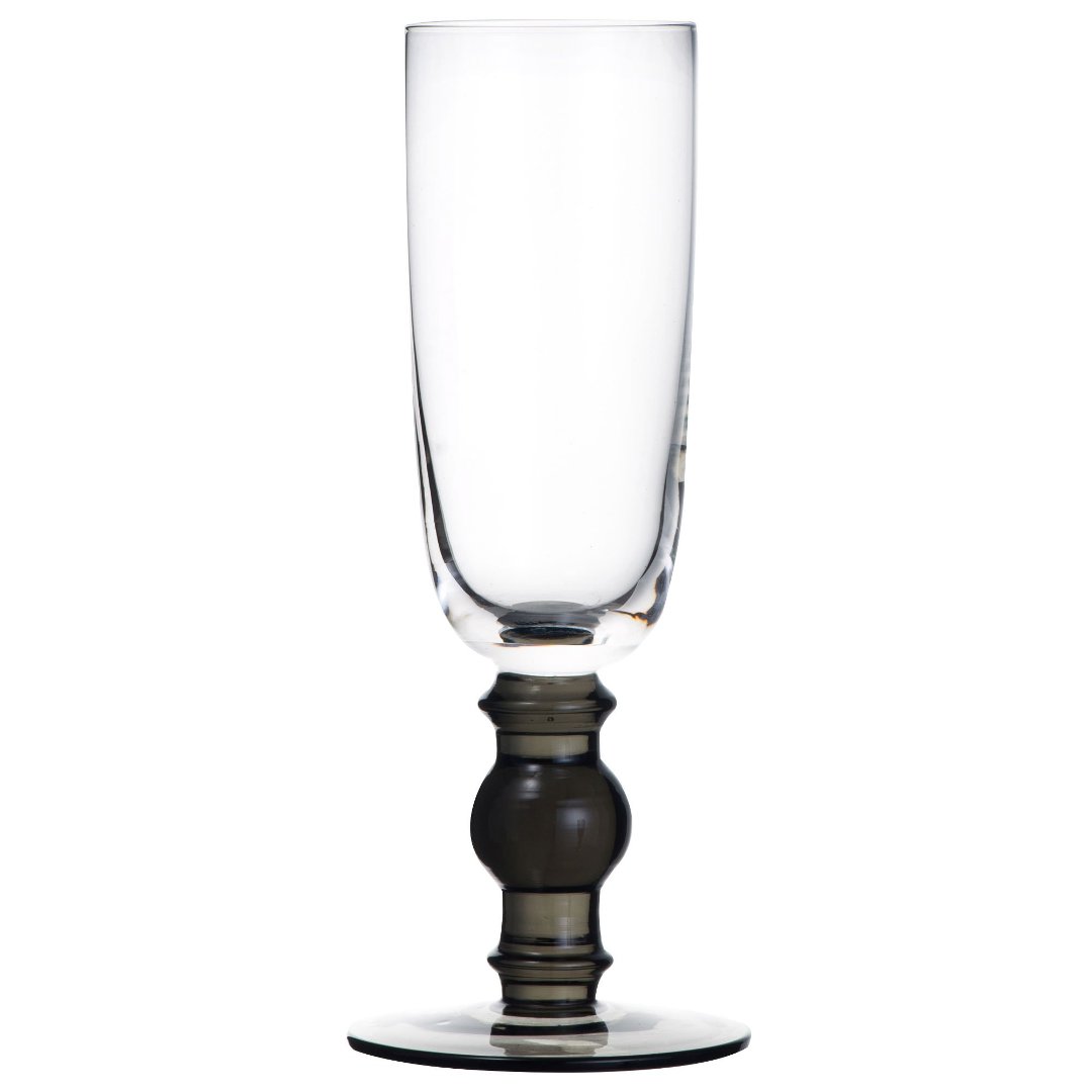 Imagem ilustrativa para Jogo de 2 taças para champanhe em vidro 190ml A19cm transparente e fumê