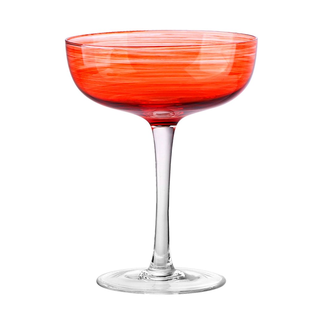 Imagem ilustrativa para Jogo de 2 taças para coquetel em vidro 325ml A15cm coral