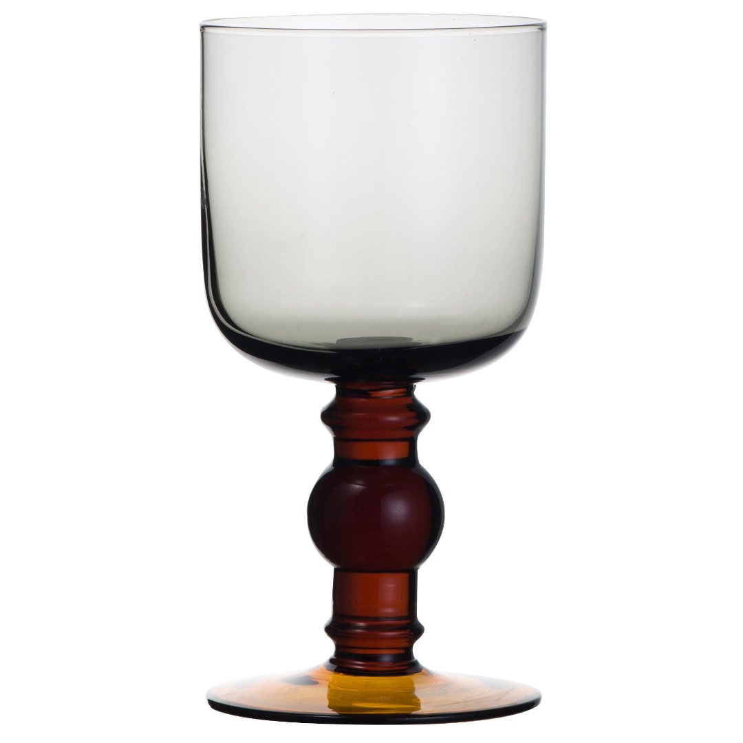 Imagem ilustrativa para Jogo de 2 taças para vinho em vidro 280ml A15,2cm fumê e caramelo