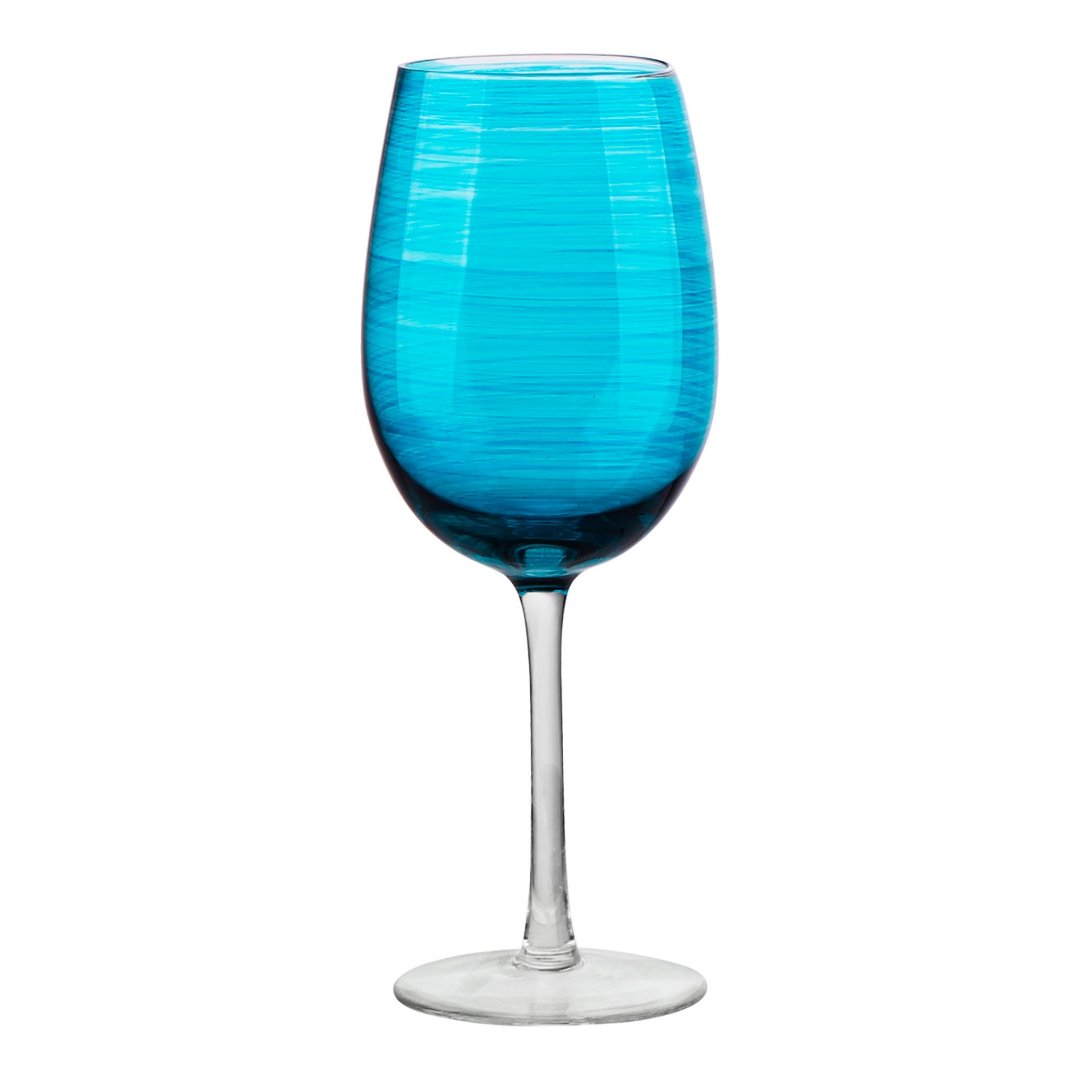 Imagem ilustrativa para Jogo de 2 taças para vinho em vidro 485ml A22,5cm azul turquesa