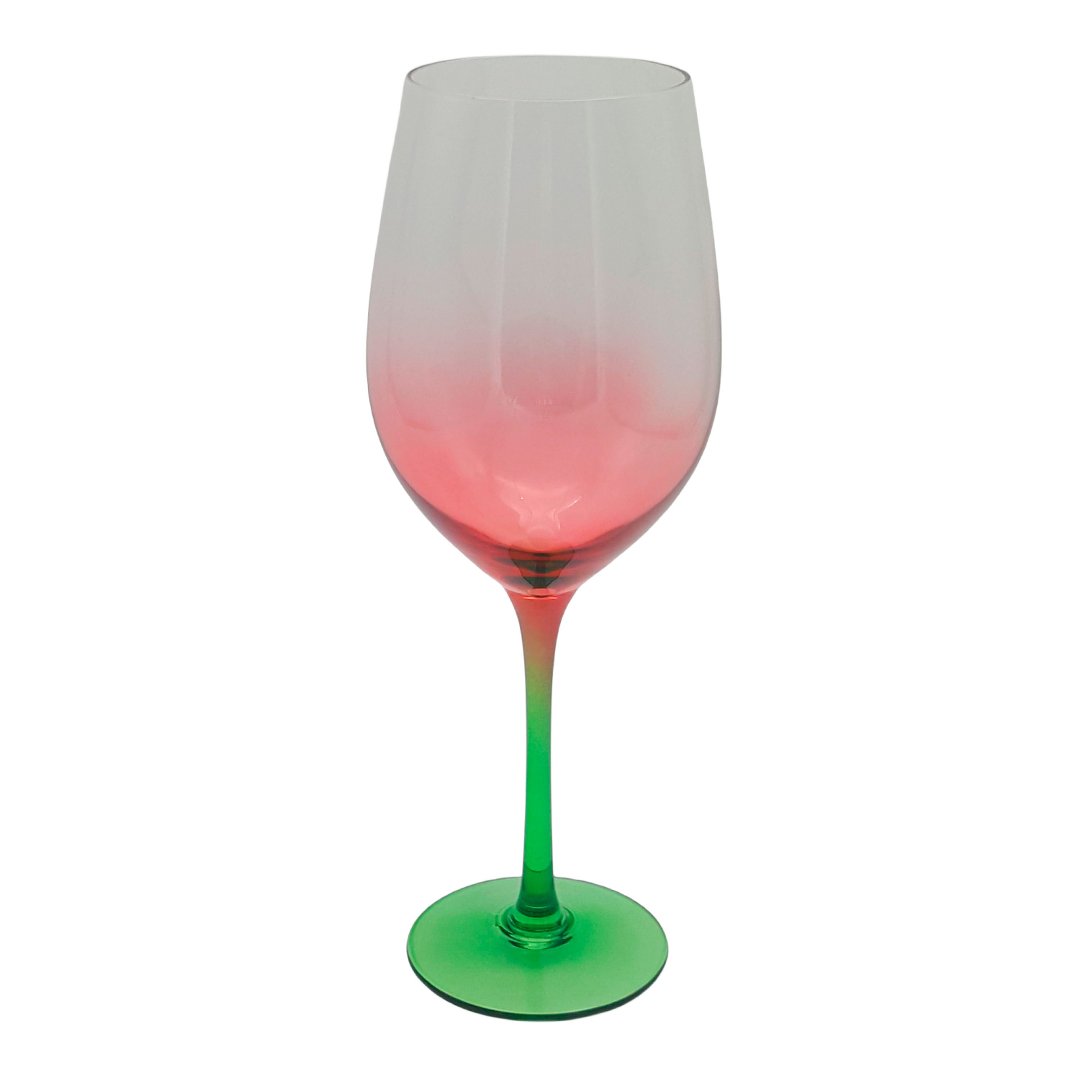 Imagem ilustrativa para Jogo de 2 taças para vinho em vidro 550ml A25cm vermelho degradê