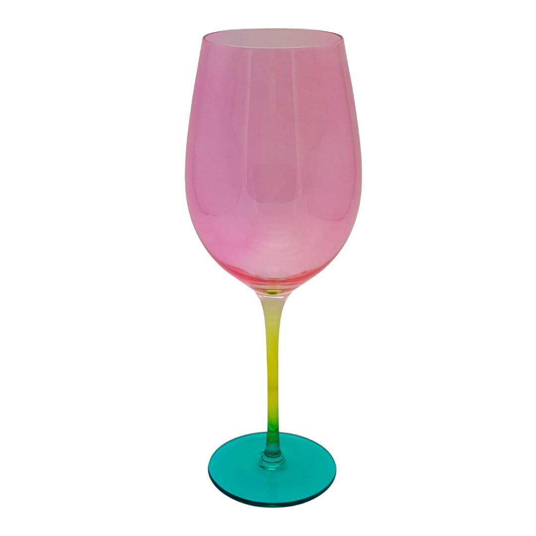 Imagem ilustrativa para Jogo de 2 taças para vinho em vidro 550ml A25cm vermelho translúcido