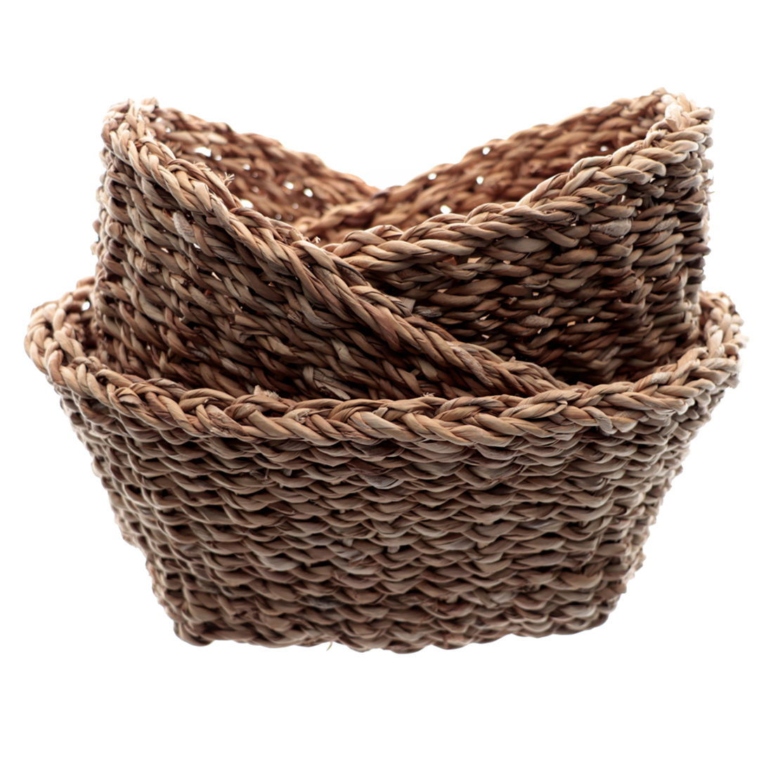 Imagem ilustrativa para Jogo de 3 cestas ovais em fibra natural 28x22x13/24x18x11/20x14x9